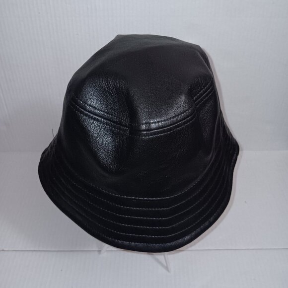 ARITIZIA BABATON FAUX LEATHER SANDRA BUCKET HAT SIZE M/L - Picture 2 of 10